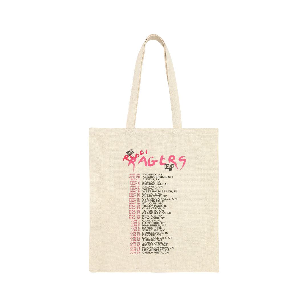 KiD CuDi Tour Merch - Rebel Ragers Cream Tote