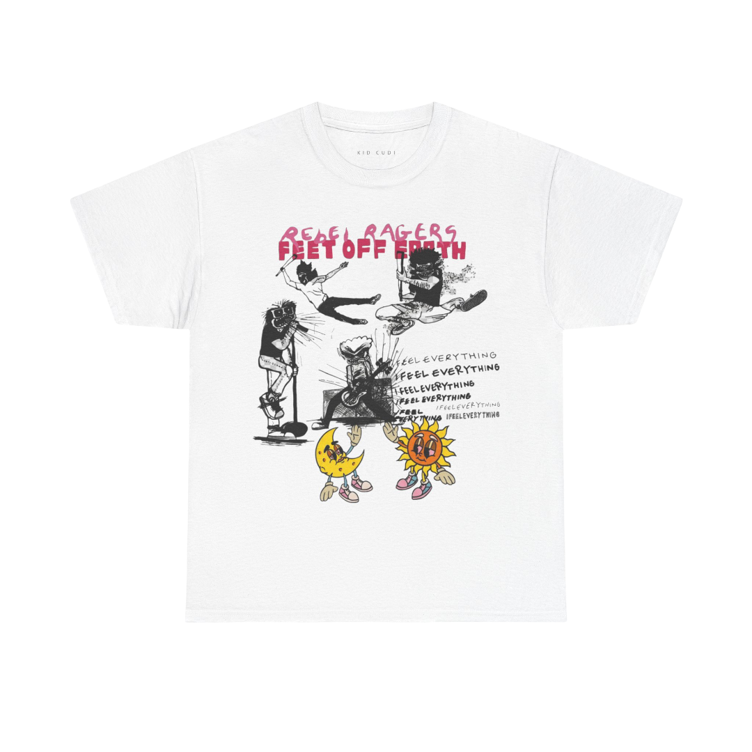 KiD CuDi Tour Merch - "Feet Off Earth" Tee