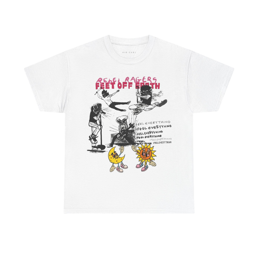 KiD CuDi Tour Merch - "Feet Off Earth" Tee